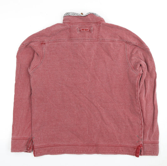 FatFace Men's Red S 1/4 Zip Sweatshirt