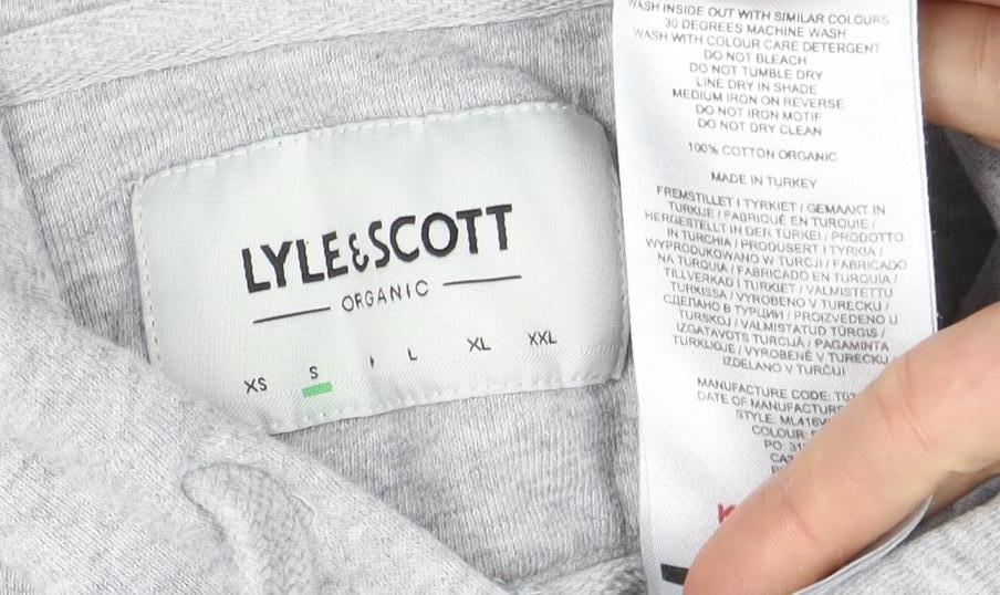 Lyle & Scott Men's Grey S Cotton Pullover Hoodie