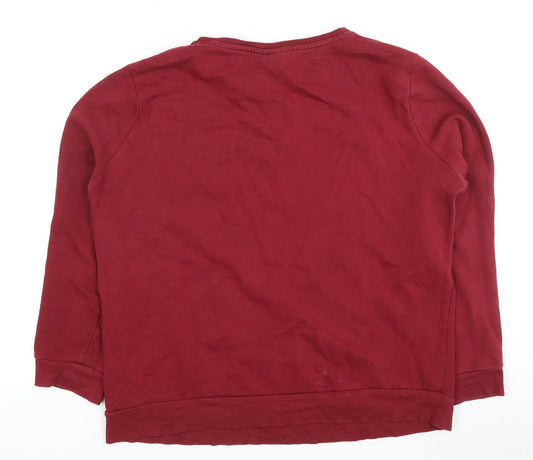 Disney Women’s Red Pullover Sweatshirt Size 14