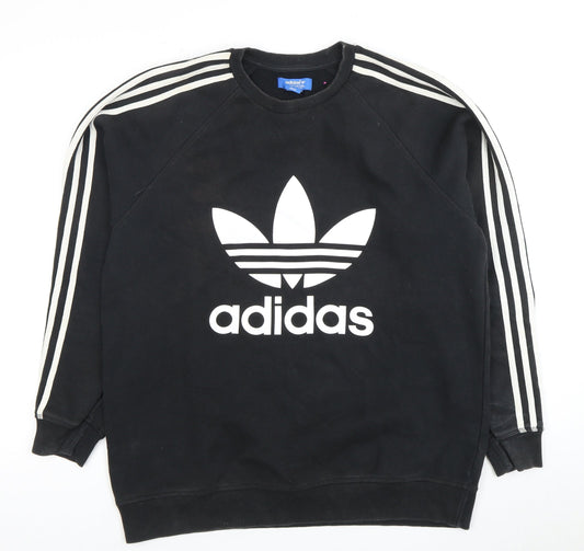 Adidas Men's Black Pullover Sweatshirt - Large