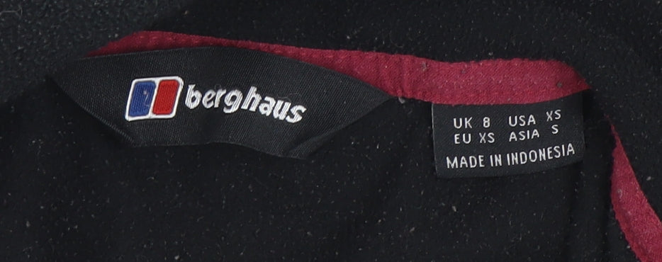 Berghaus Women's Black Fleece Jacket, Size 8, Full Zip
