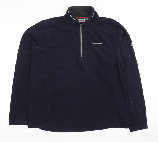 Craghoppers Men's Blue 1/4 Zip Fleece Sweatshirt M
