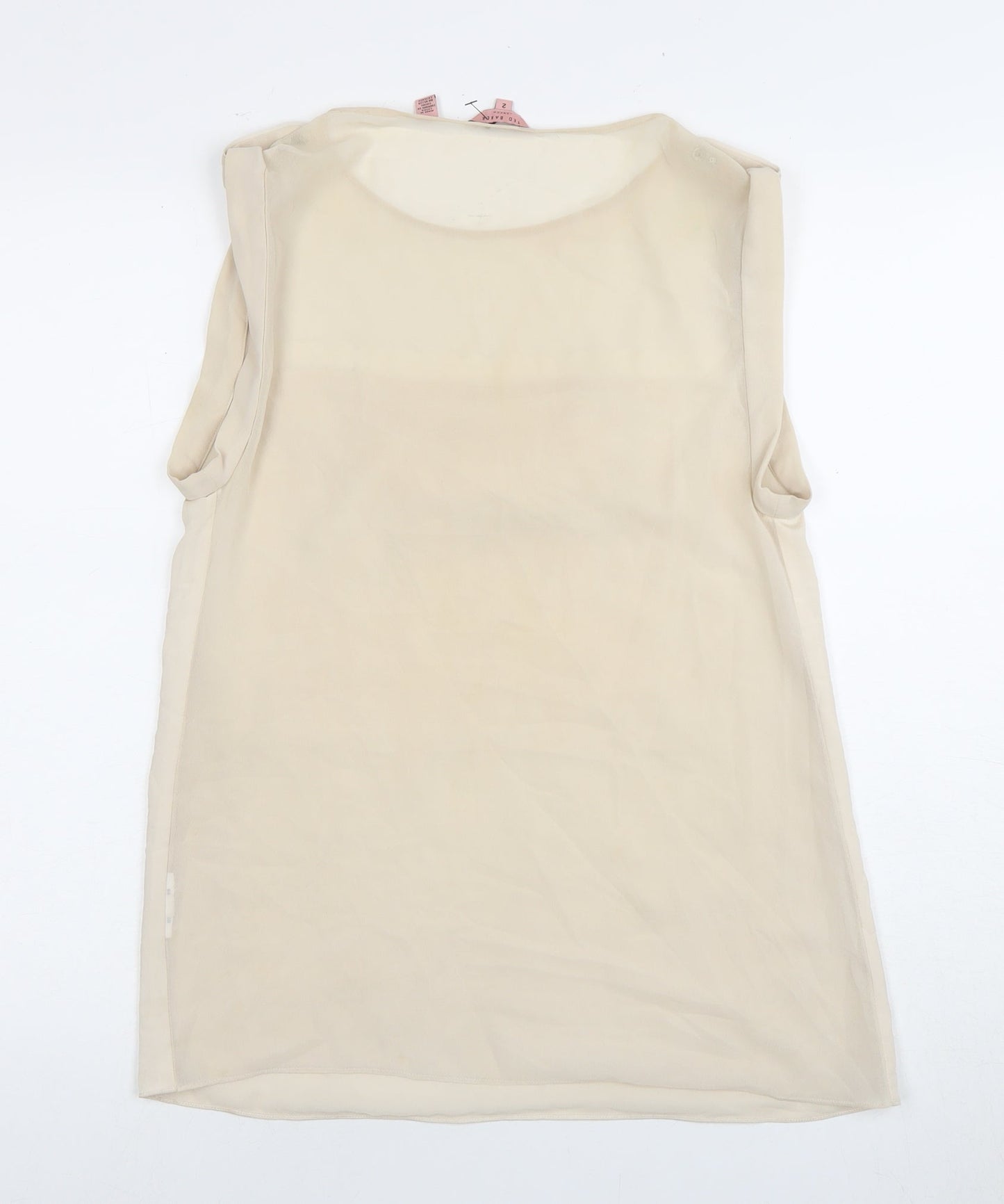 Ted Baker Women's Beige Sequin Sleeveless Top Size 8