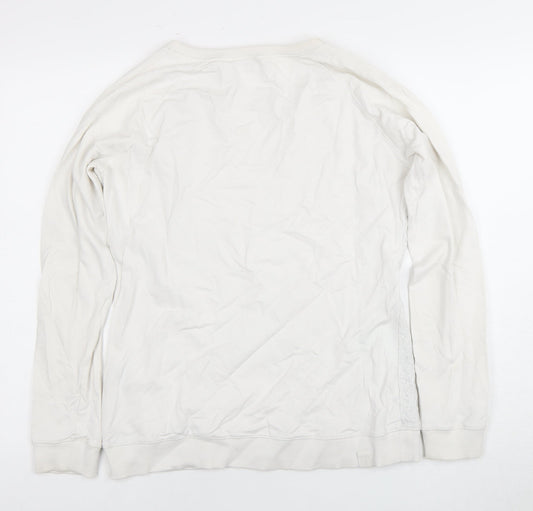 Fat Face Women's Ivory Crochet Pullover Sweatshirt Size 10