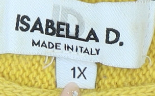Close-up detail of Isabella D. Women's Yellow jumper XL