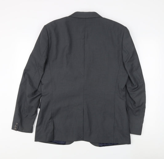 Topman Grey Men's Blazer 42 Regular Jacket Notch Lapel