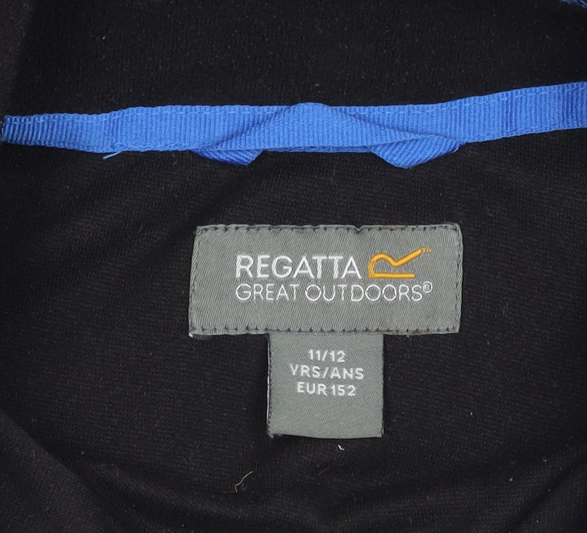 Additional view of Regatta boys’ black zip sweatshirt 11 years
