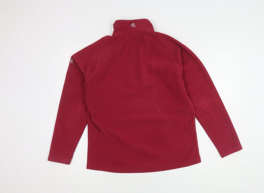 Craghoppers Women's Red 1/2 Zip Fleece Sweatshirt, Size 12