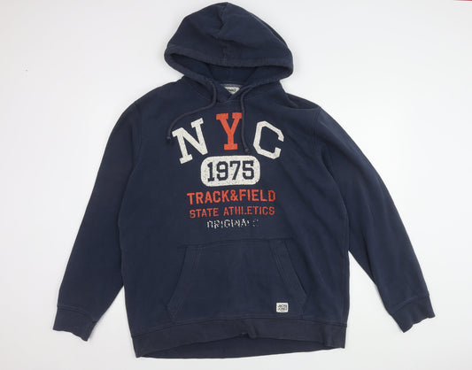 Jack & Jones Men's Blue 2XL Pullover Hoodie