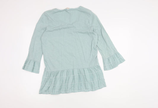 Fat Face Women's Blue 3/4 Sleeve Top UK Size 10