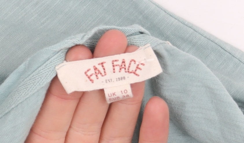Fat Face Women's Blue 3/4 Sleeve Top UK Size 10