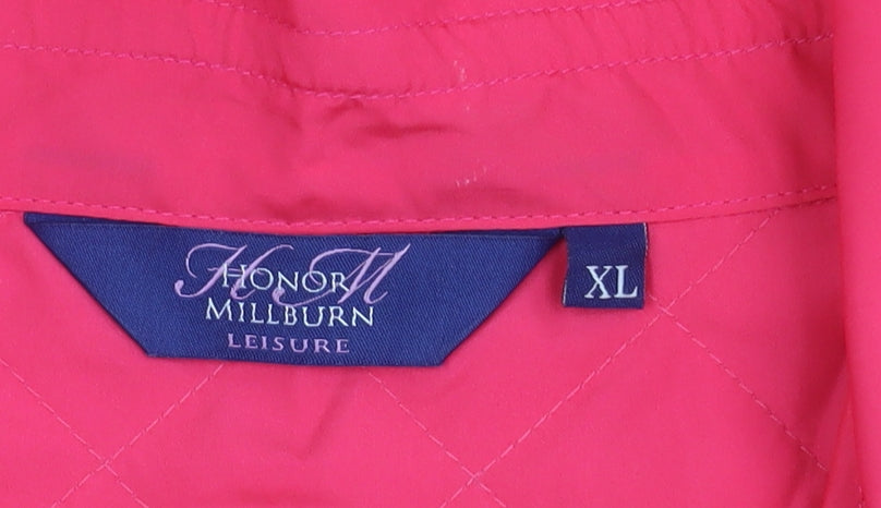 Brand and care label for Honor Millburn Women's Pink XL Casual Jacket