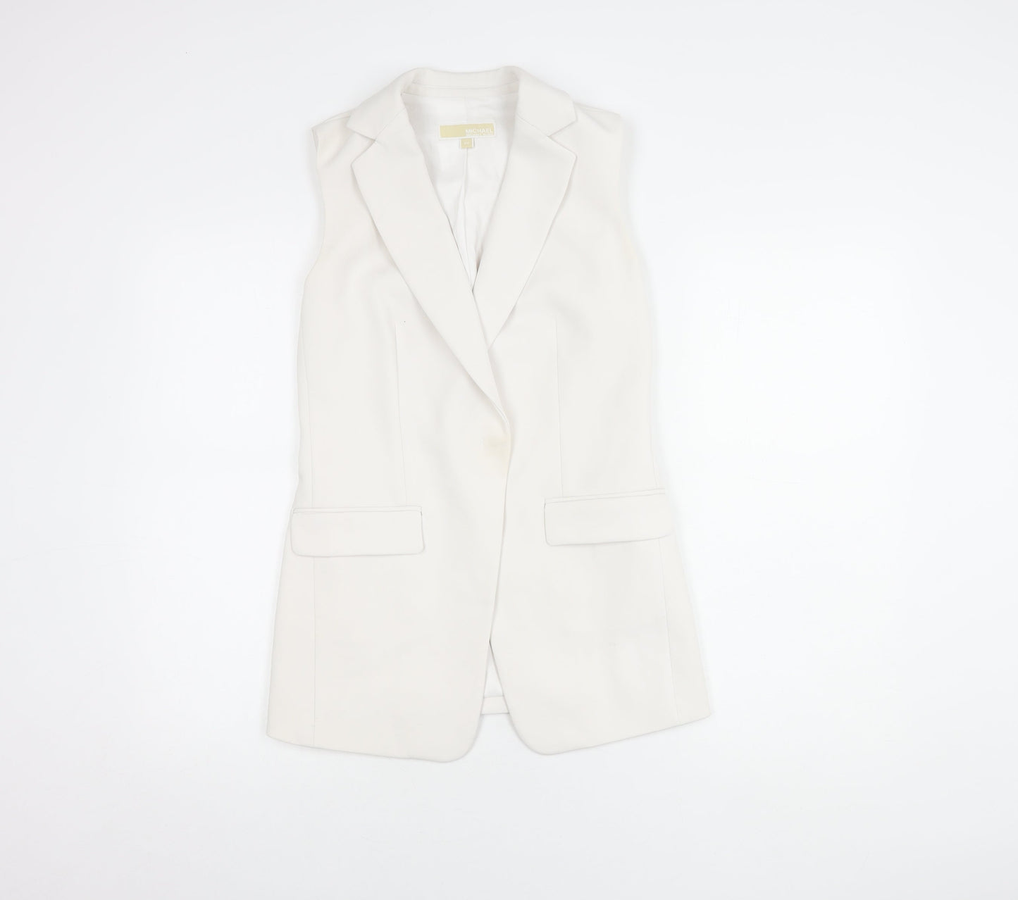 Michael Kors Women's White Sleeveless Suit Jacket