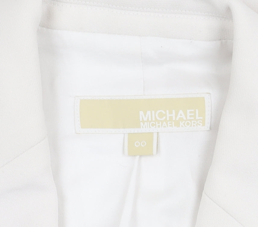 Michael Kors Women's White Sleeveless Suit Jacket