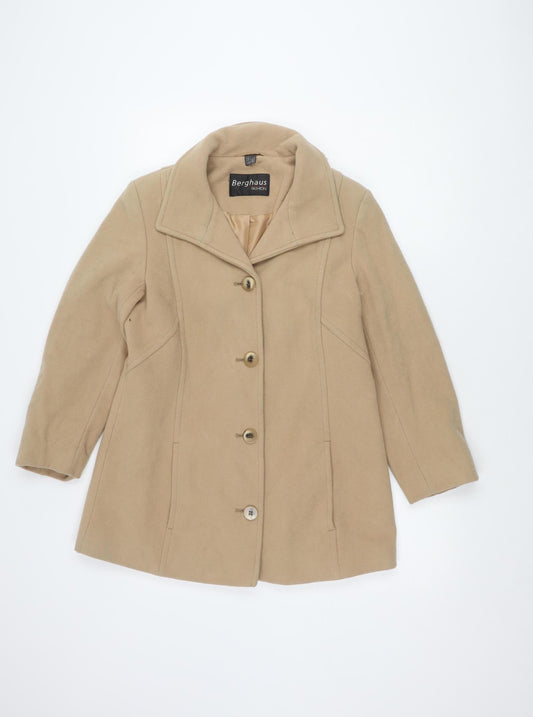 Berghaus Women's Beige Wool Mid-Length Coat