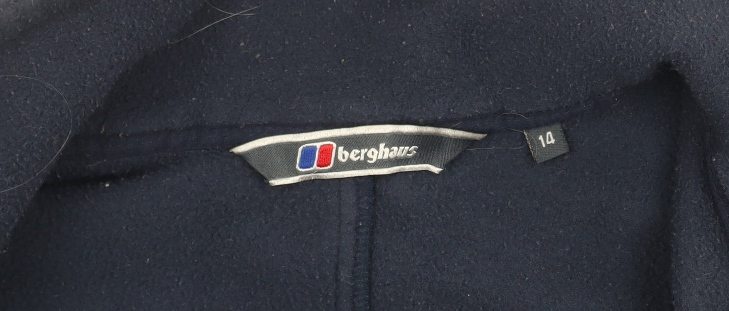 Berghaus Women's Blue Fleece Jacket, Size 14, Full Zip