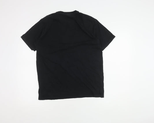 Hugo Boss Men's Black Medium Crew Neck Logo T-Shirt