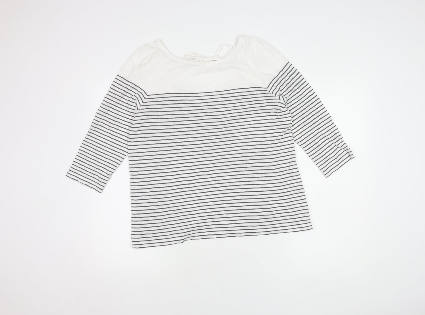 The White Company Women's Stripe Cotton Top, Size 14