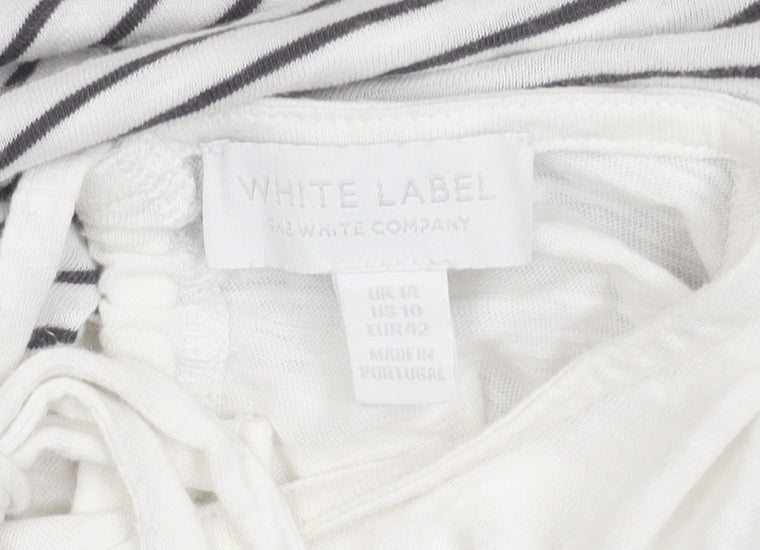 The White Company Women's Stripe Cotton Top, Size 14