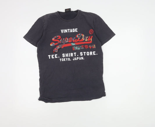 Superdry Unisex Black XS Vintage T-Shirt