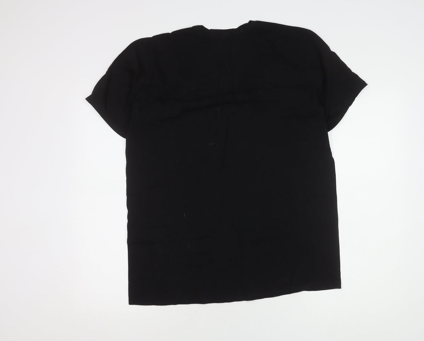 Calvin Klein Men's Black Cotton Crew Neck T-Shirt L