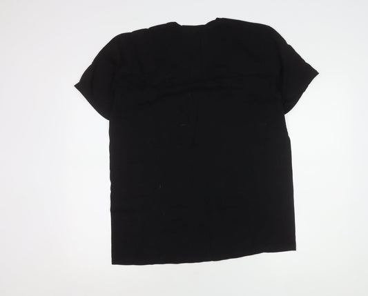 Calvin Klein Men's Black Cotton Crew Neck T-Shirt L