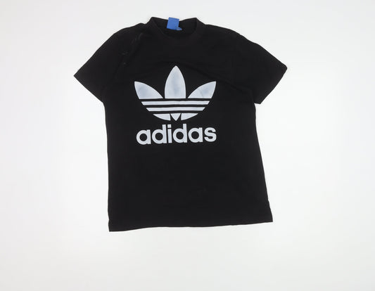 Mens UK Size S adidas Black Cotton T-Shirt