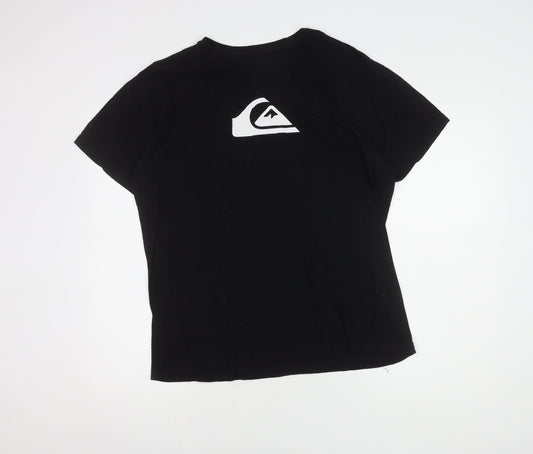 Quiksilver Men's Black Crew Neck T-Shirt Size L