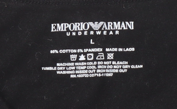 Emporio Armani Men’s Black Logo T-Shirt - L