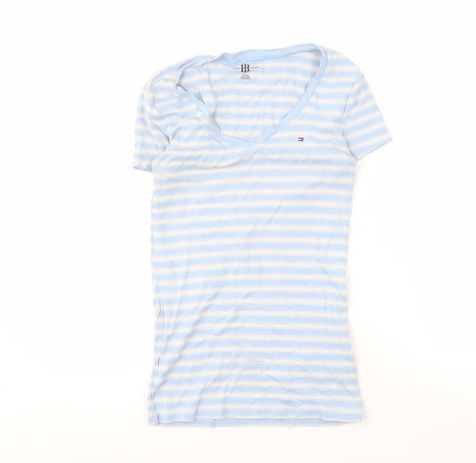 Tommy Hilfiger Women's XS Blue Striped T-Shirt
