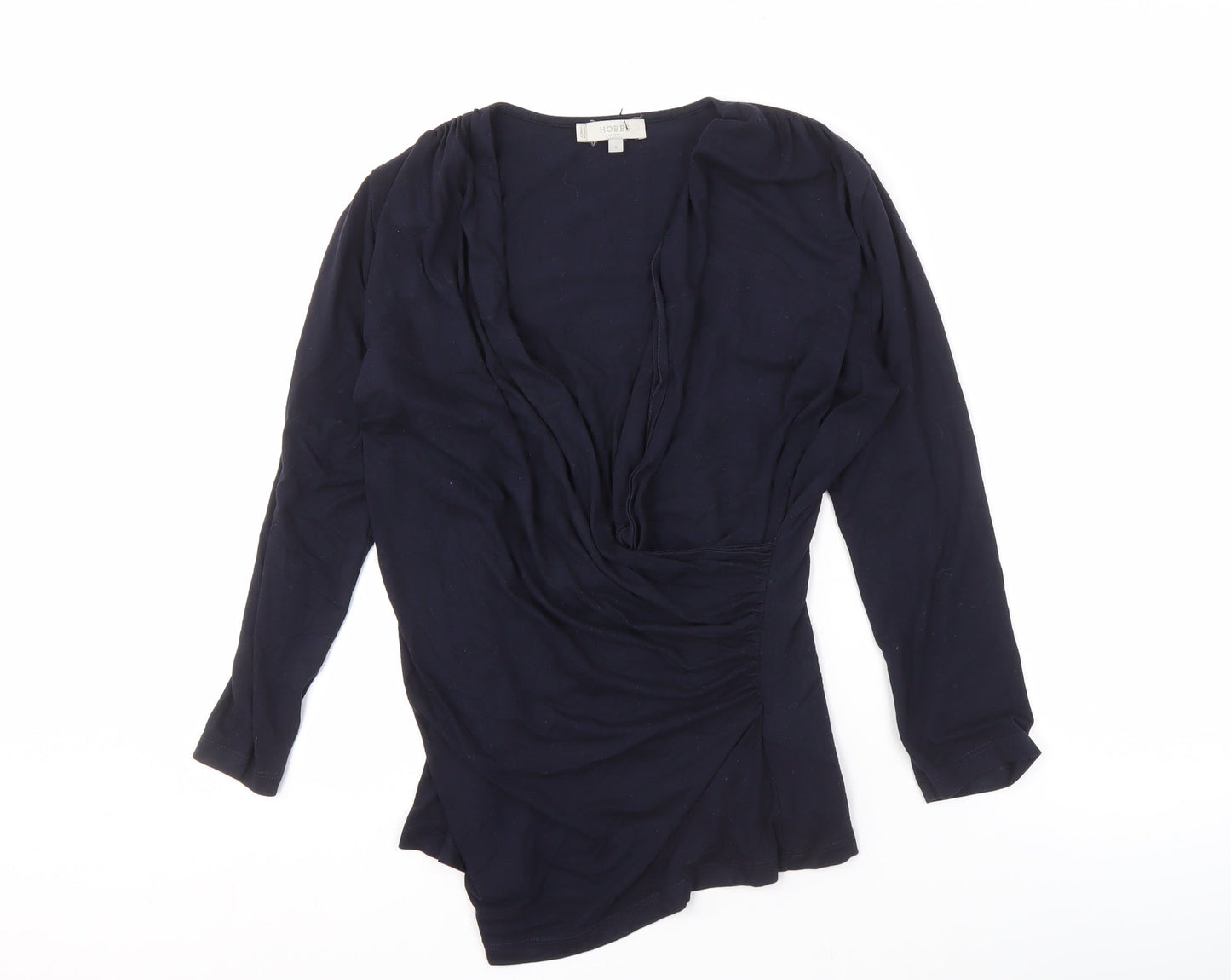 Hobbs Women's Cowl Neck Long Sleeve Top in Navy, Size S