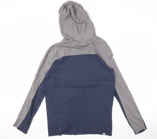 Vans Men's Blue Grey Pullover Hoodie M Skate