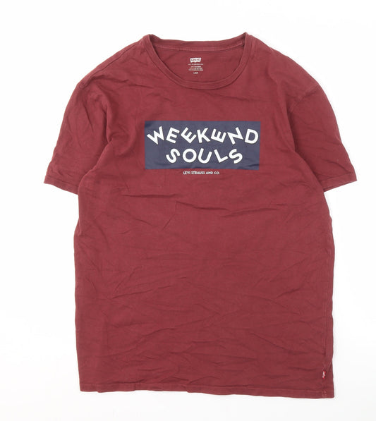 Levi's Men's Red Graphic Print T-Shirt L