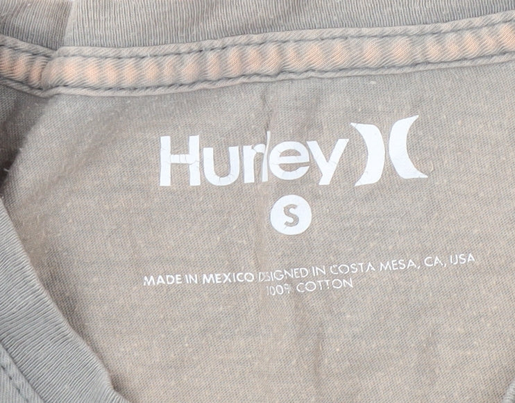 Hurley Men's Grey Graphic Print T-Shirt S
