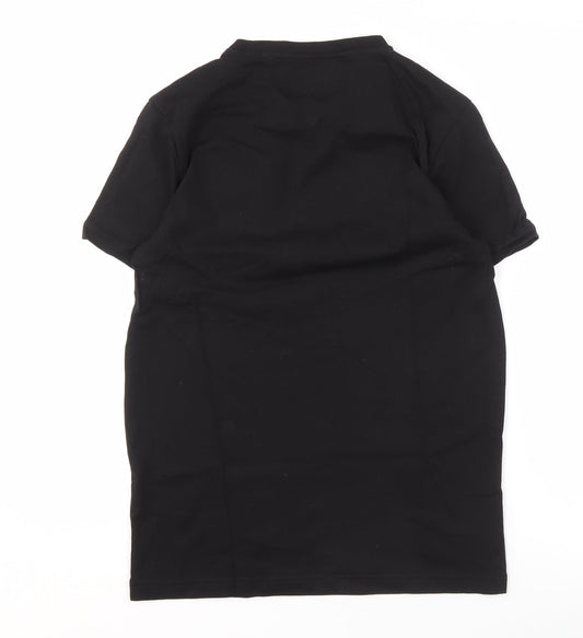 ETO Men's Black V-Neck M T-Shirt with Pocket