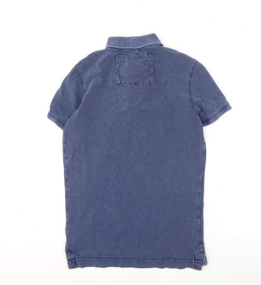 Superdry Men's Blue Polo Shirt, Size S, Short Sleeve