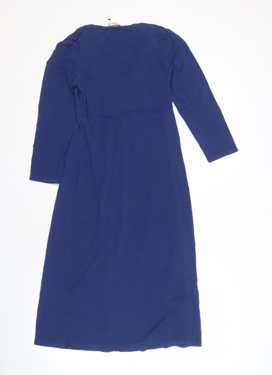 Boden Women's Blue Long Sleeve Midi Dress
