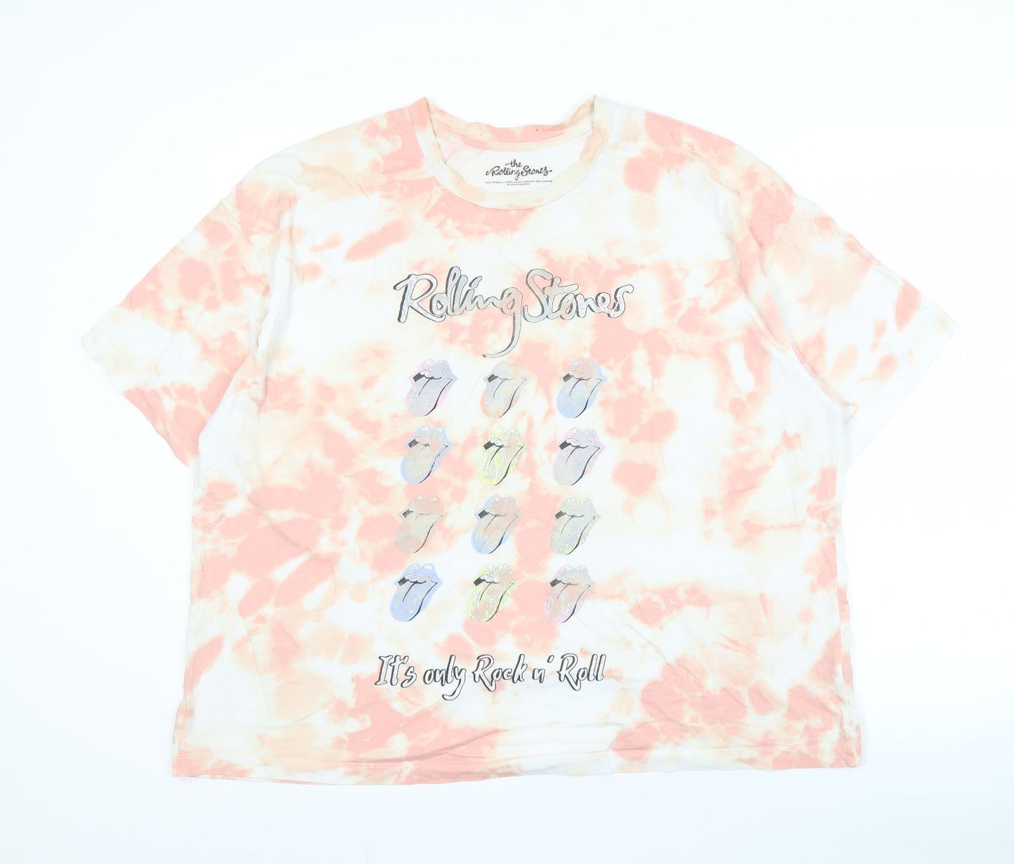 The Rolling Stones Tie Dye T-Shirt, Unisex, Size 22, Graphic Print