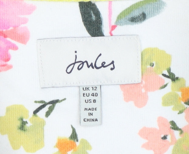 Joules Women's Floral-Striped Cotton Dress Size 12