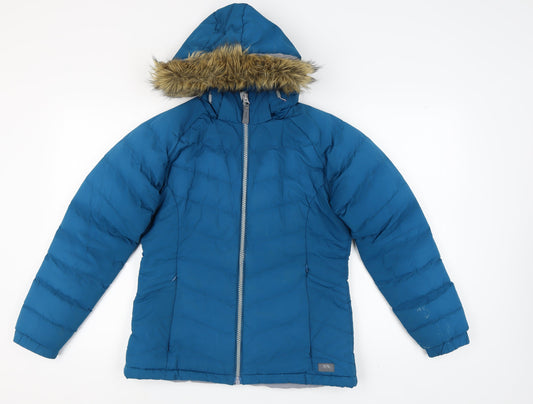 Trespass Women's Blue Puffer Jacket, Size 12, Winter Outdoor