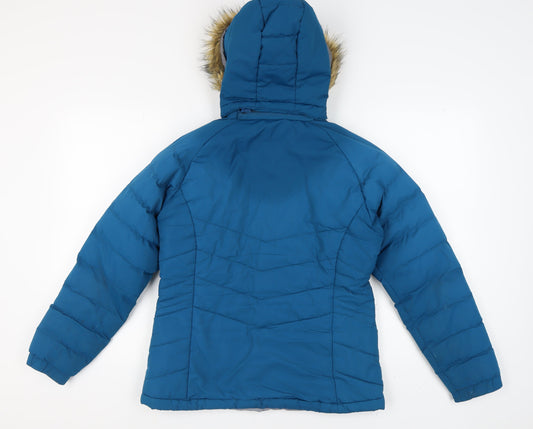 Trespass Women's Blue Puffer Jacket, Size 12, Winter Outdoor