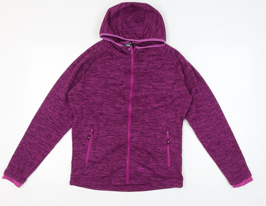Trespass Women's Purple Hooded Fleece Jacket Size L