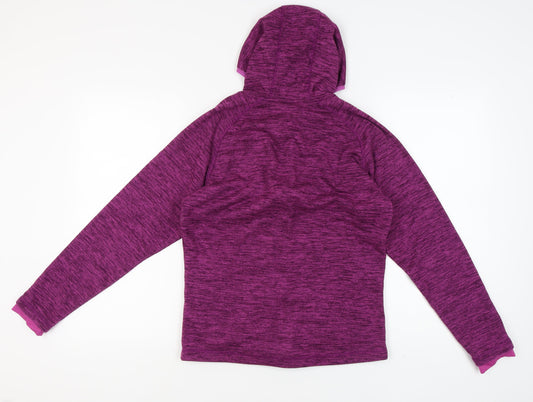 Trespass Women's Purple Hooded Fleece Jacket Size L