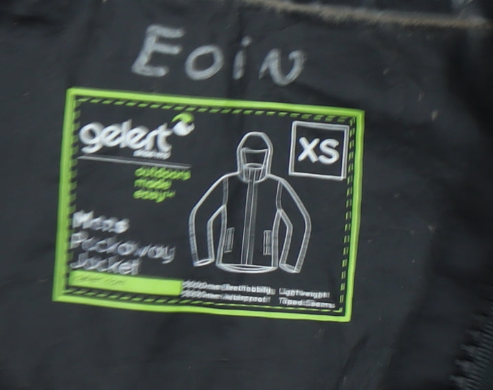 Gelert Unisex Black XS Lightweight Rain Coat