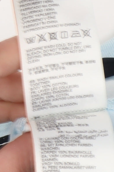 Superdry Women's Blue T-Shirt, Size 6, Casual Summer Wear