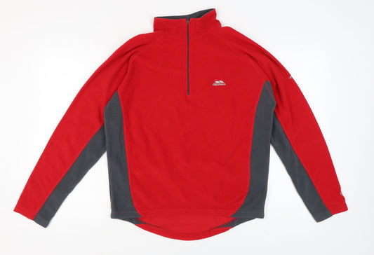 Trespass Men's Red Fleece Pullover Sweatshirt M