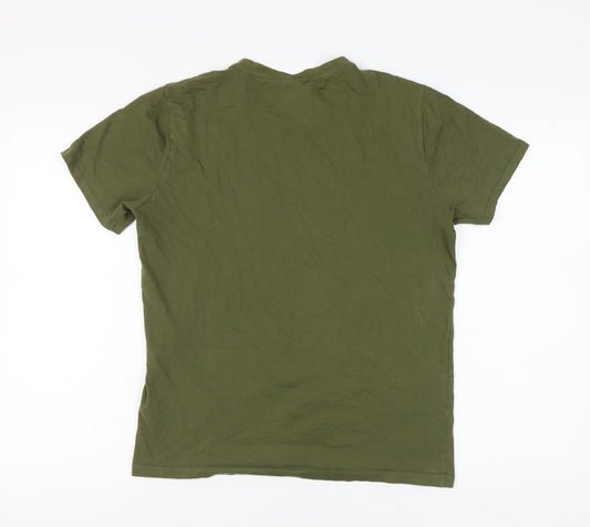 Calvin Klein Men's Green Crew Neck T-Shirt Size S