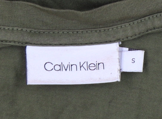 Calvin Klein Men's Green Crew Neck T-Shirt Size S