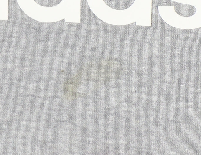 Adidas Grey M Unisex Pullover Hoodie - Sports Logo Style