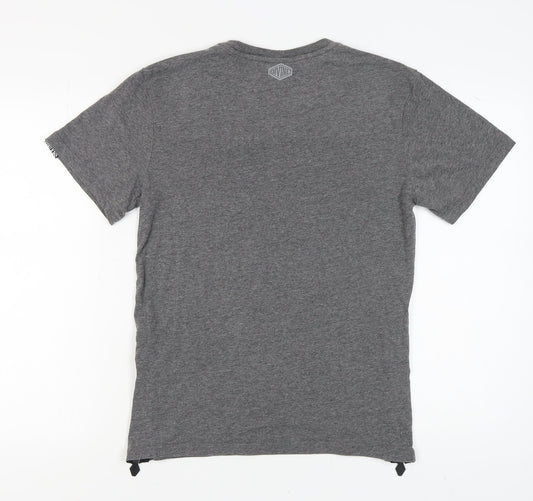 Divine Men's Grey Cotton Short Sleeve T-Shirt M